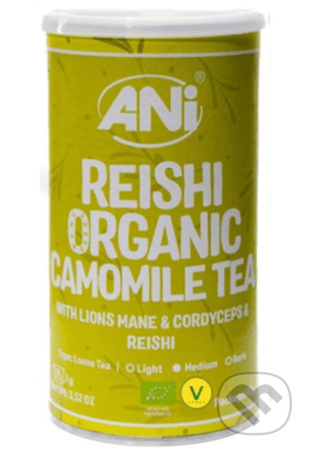 Rumančekový BIO Reishi čaj plechovka