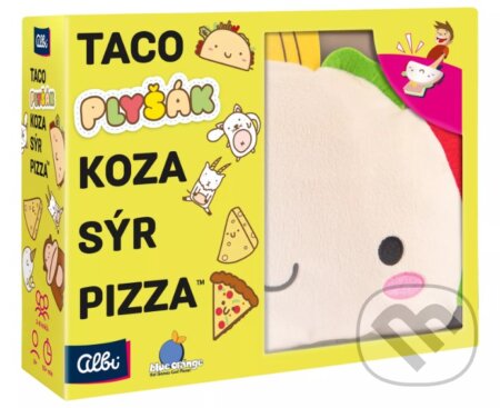 Taco, plyšák, koza, sýr, pizza