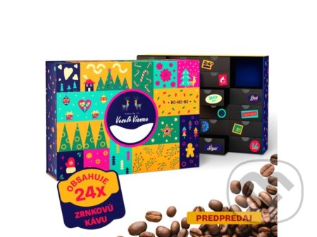 Kávový adventný kalendár FAREBNÝ 24x40g