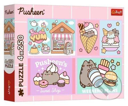 Puzzle Pusheen Seznamte se s Pusheen (4 x 250)