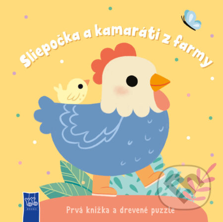 Prvá knižka a drevené puzzle - Sliepočka a kamaráti z farmy