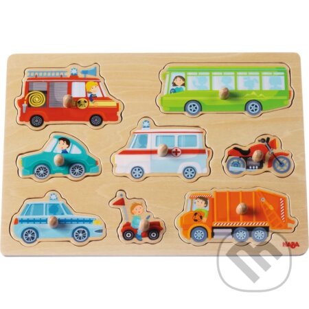 Haba Drevené vkladacie puzzle Dopravné prostriedky