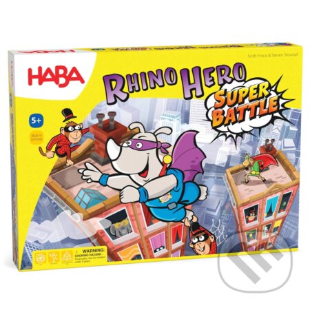 Haba Spoločenská hra pre deti Rhino Hero Super Battle 5+