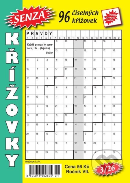Senza číselné křížovky 3/2026