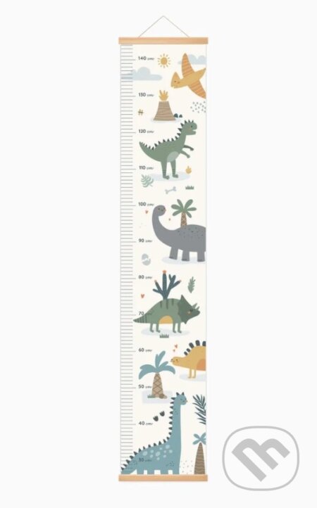 Detský meter na stenu - Dinosaury