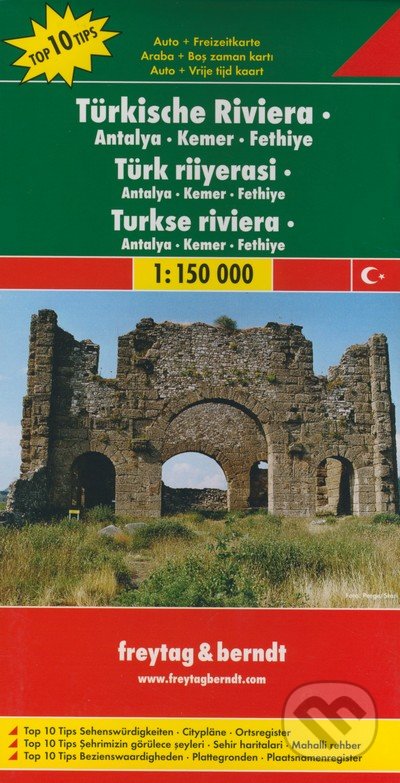 Türkische Riviera /Antalya-Kemer-Fethiye/ 1:150 000 - freytag&berndt