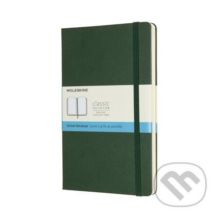 Moleskine - zelený zápisník (stredný, bodkovaný)