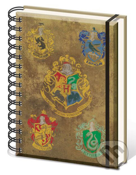 Poznámkový A5 blok Harry Potter: Hogwarts Crests - 
