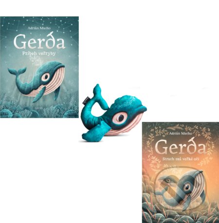 Gerda: Príbeh veľryby + Strach má veľké oči + vankúšik (kolekcia) - Adrián Macho