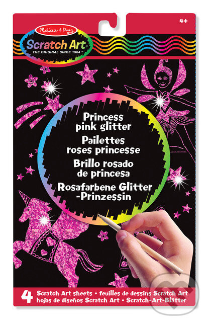 Sada Scratch Art - Ružové trblietky pre princezné - 