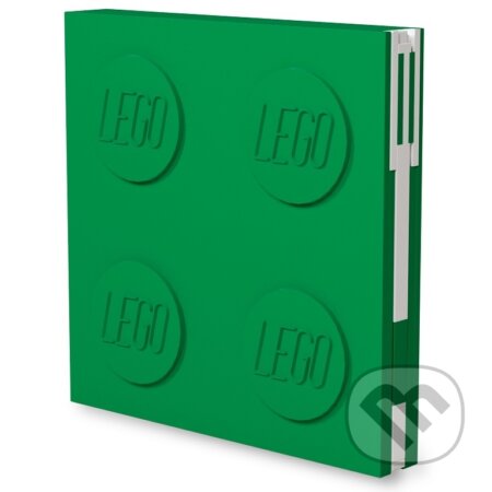 LEGO Zápisník s gelovým perem jako klipem - zelený - 