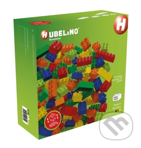 HUBELINO Kuličková dráha - kostky barevné 120 ks - LEGO
