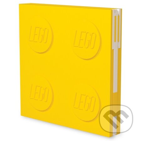 LEGO Zápisník s gelovým perem jako klipem - žlutý - 