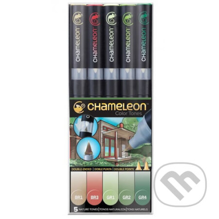 Set Chameleon tónovací fixy, 5ks - přírodní tóny