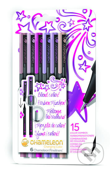 Set Chameleon Fineliner - detailní popisovače, 6ks - přírodní tóny