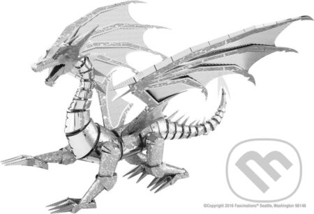 Metal Earth 3D puzzle: BIG Silver Dragon ICONX - 