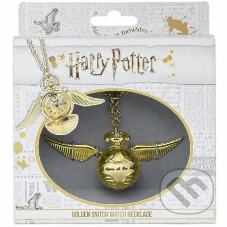 Náhrdelník s hodinkami Harry Potter - Zlatonka - 