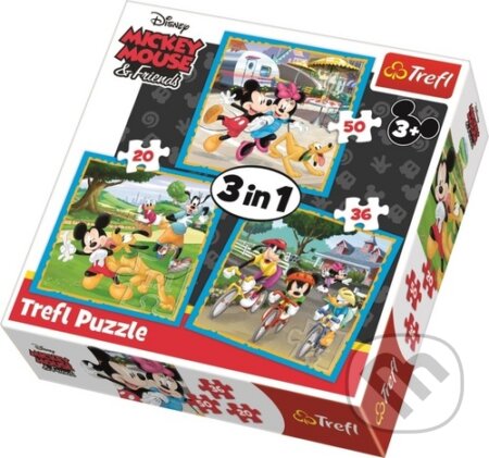 Puzzle Mickey Mouse a přátelé 3v1