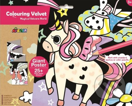 Sametové omalovánky MAXI - Jednorožci