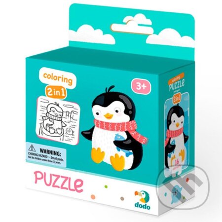 Puzzle s omalovánkou - Tučňák