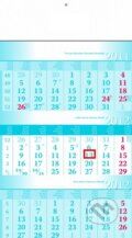 Trojmesačný kalendár Štandard (modrý) 2012 - 