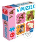 4 puzzle jazvečík - 