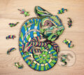 Drevené puzzle – chameleón veľkosť S - 