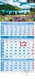Štandardný 3-mesačný kalendár 2017 s motívom jazera - 