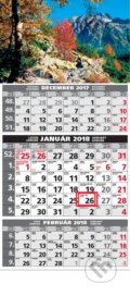 Štandard 3-mesačný kalendár 2018 s motívom hôr - 