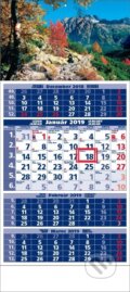 Štandard 4-mesačný kalendár 2019 s motívom hôr - 