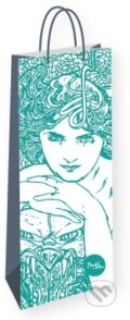 Dárková taška na lahev Alfons Mucha – Emerald - 