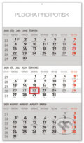 Nástenný kalendár 3mesačný štandard 2020 šedý - 