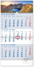 Nástenný 3-mesačný kalendár Tatry (modrý) 2021 - 