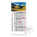 Štandard 3-mesačný kombinovaný nástenný kalendár 2021 s motívom hôr - 