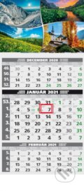 Štandard Eko 3-mesačný nástenný kalendár 2021 - štyri ročné obdobia - 