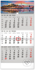 Nástenný 3–mesačný kalendár Bratislava 2022 (šedý) - 