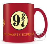 Červený keramický hrnček Harry Potter: Platform 9 3/4 Hogwarts Express - 