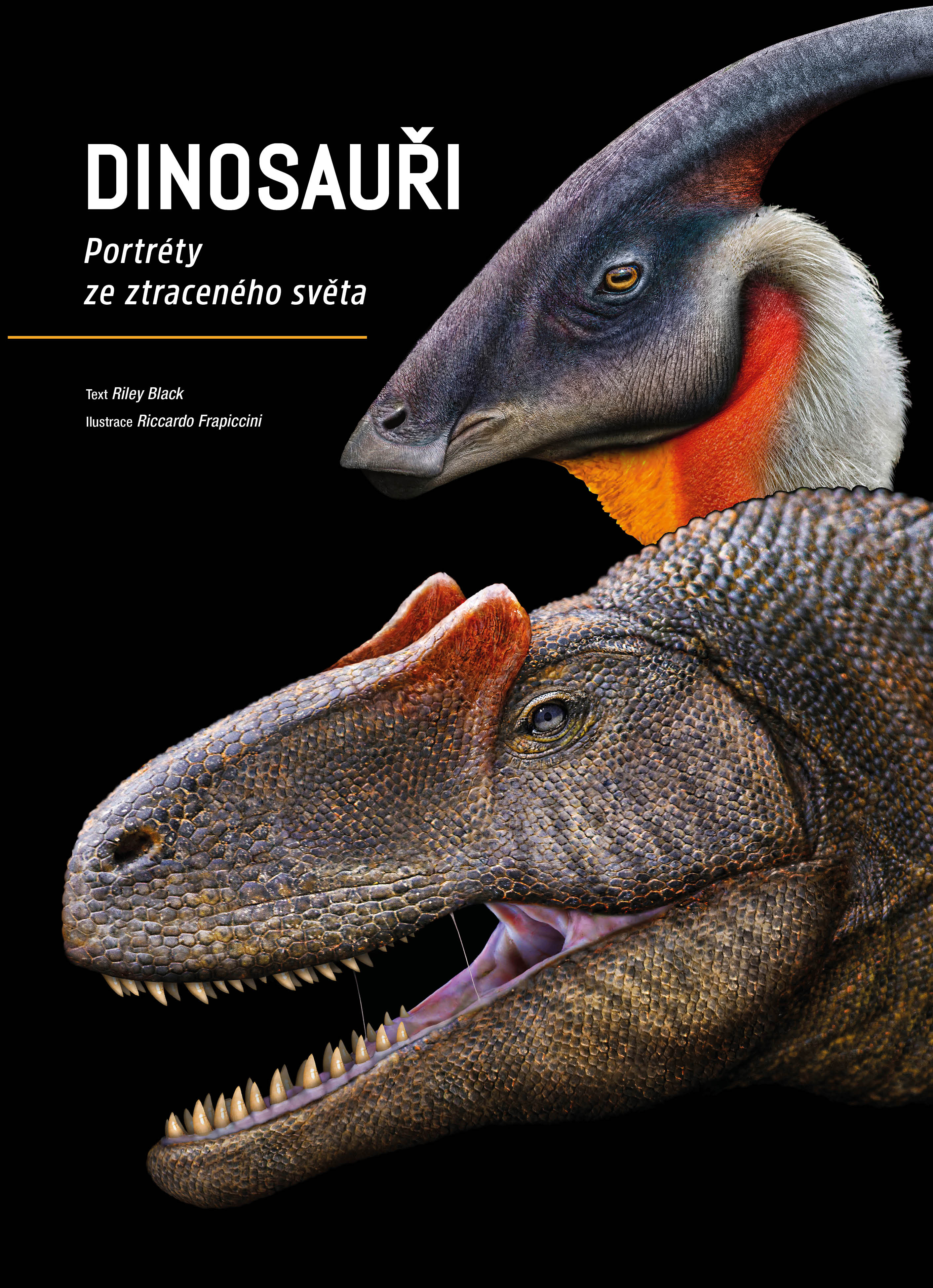 Dinosauři (Portréty ze ztraceného světa) - Riley Black, Riccardo Frapiccini (Ilustrátor).

 Dinosauři vládli miliony let pravěkému světu.

 Jak ale dinosauři žili, čím se živili, jak se pohybovali a jaké byly rozdíly mezi jejich různými skupinami?

 Autorem úžasných ilustrací je Riccardo Frapiccini, který spojil své fotografické, technické a kreslířské dovednosti, aby vytvořil originální obrázky, jež představují dávno ztracené druhy tak, jako by stály čtenáři tváří v tvář.

 Tato knížka nabízí výsledky nejnovějších výzkumů přístupnou a čtivou formou, která osloví všechny čtenáře bez ohledu na jejich věk.