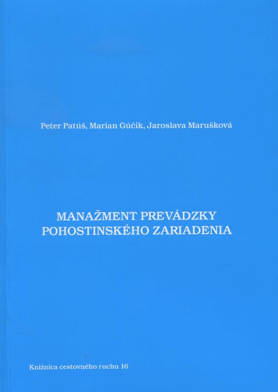 Kniha Manažment prevádzky pohostinského zariadenia