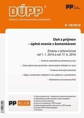 DÚPP 9,10/2016 (Daň z príjmov