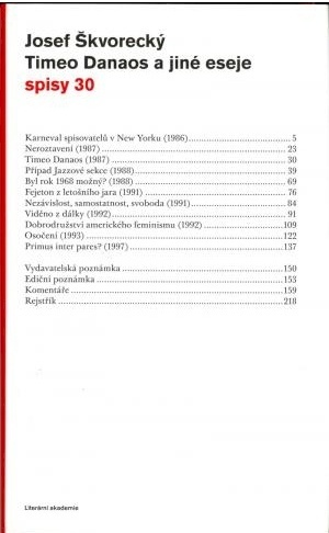 Timeo Danaos a jiné eseje (Spisy 30)