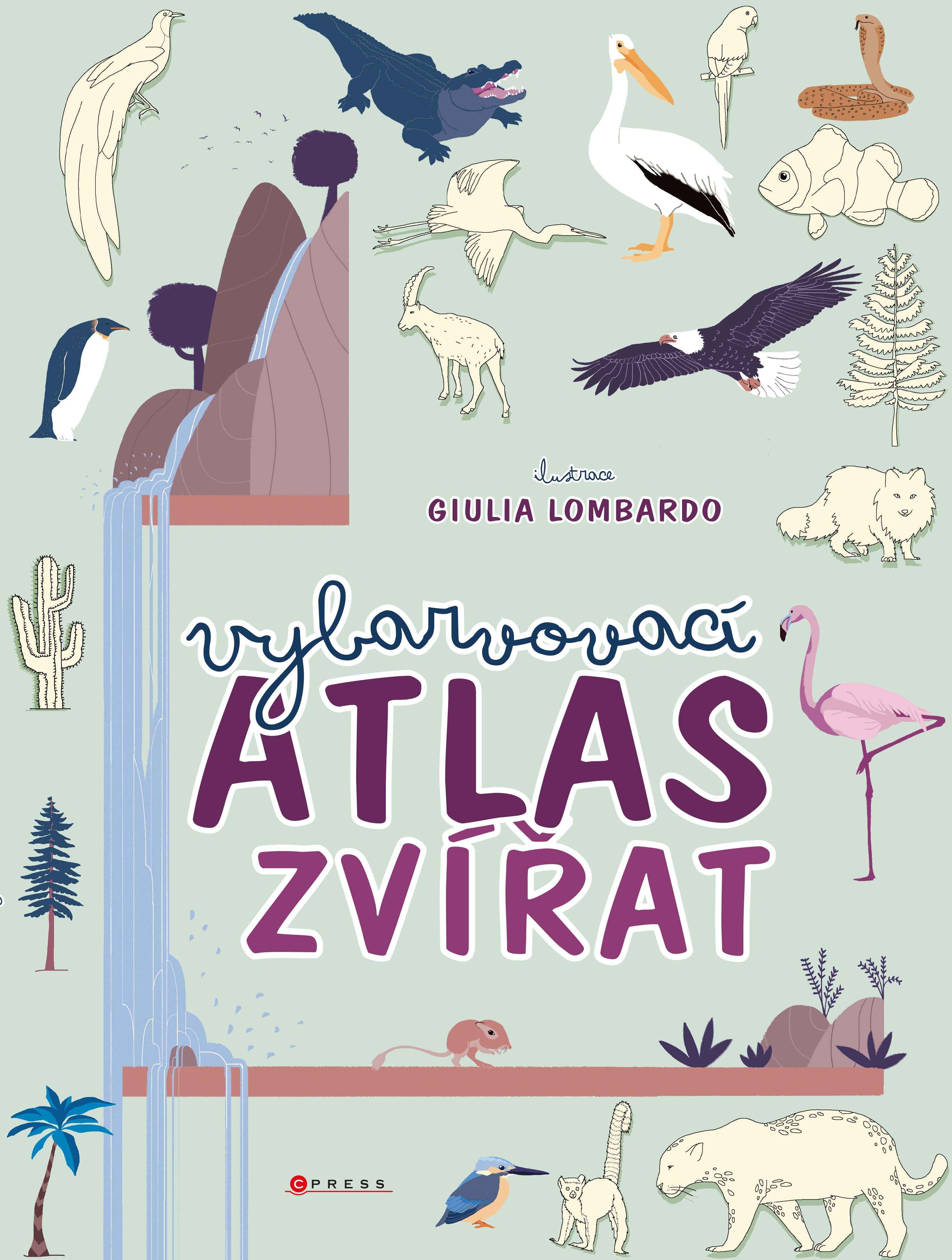 Kniha Vybarvovací atlas zvířat