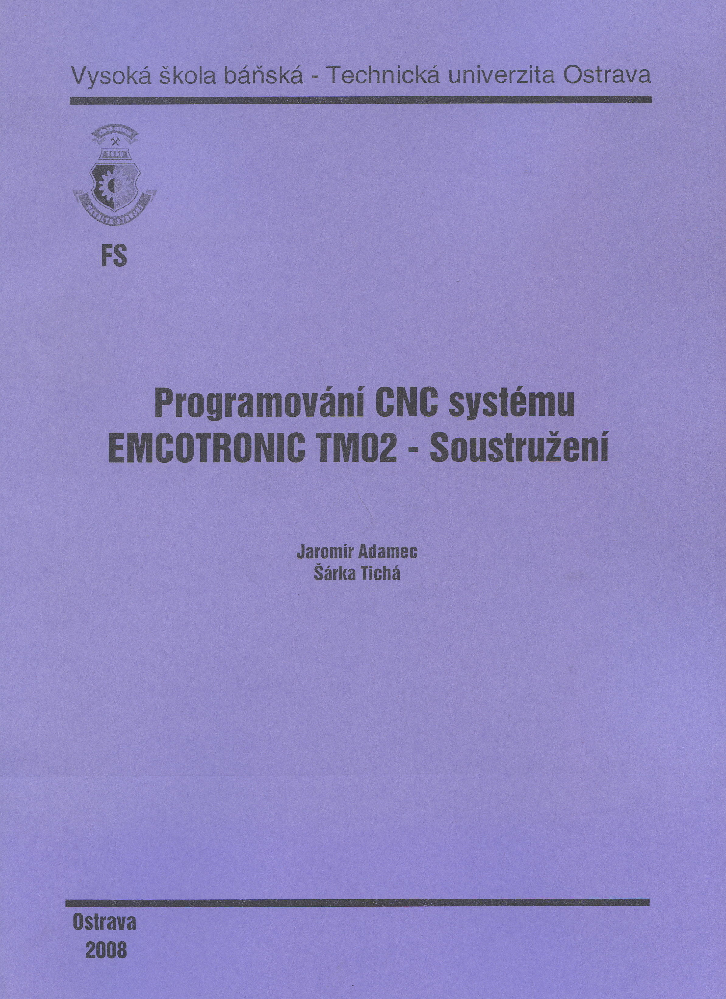 Kniha Programování CNC systému EMCOTRONIC TM02