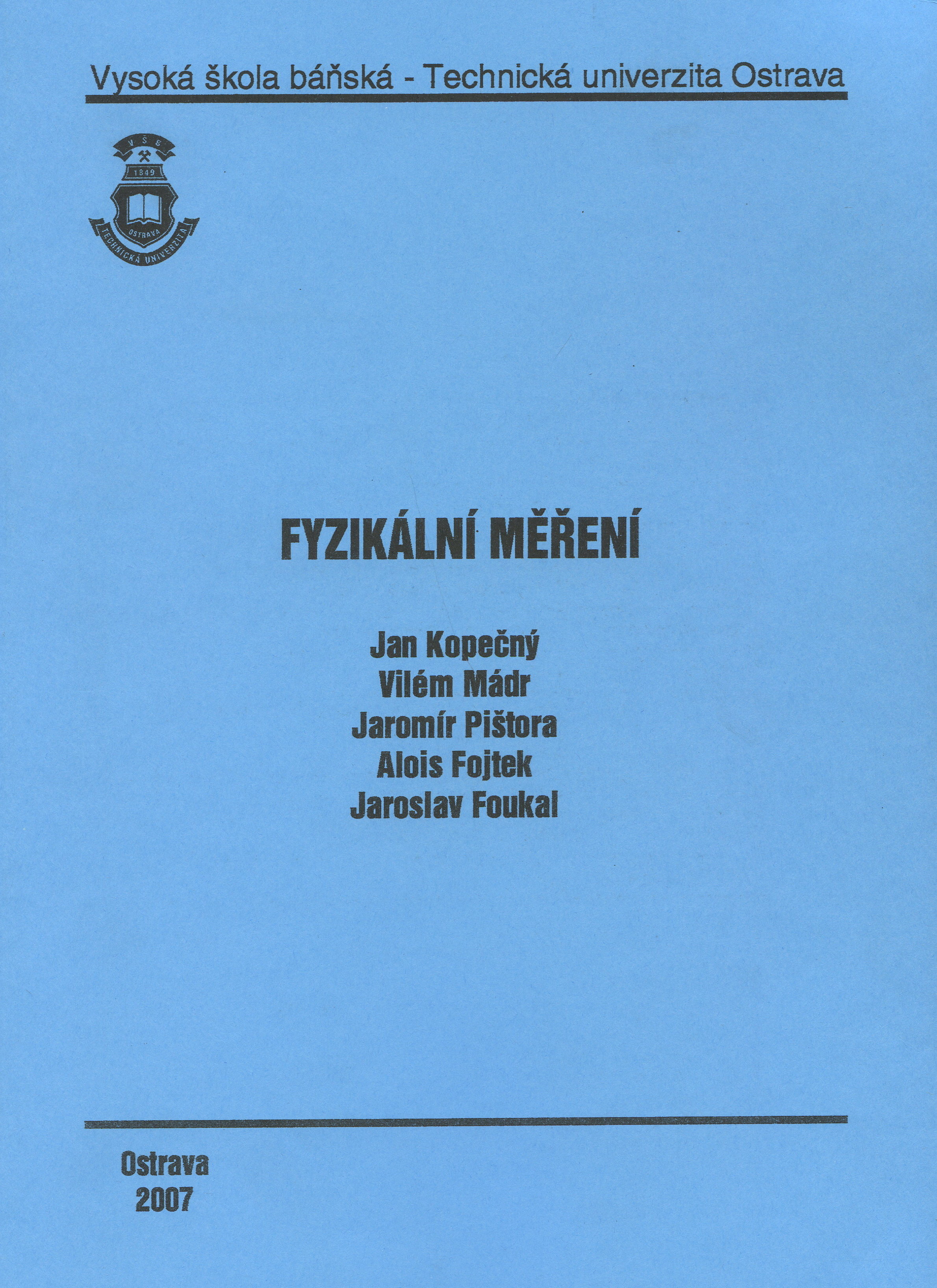 Kniha Fyzikální měření